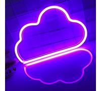 Segnale al neon della luce della nuvola - decorazione della parete della camera da letto alimentata a batteria USB o LED Festa di nozze di compleanno Decorazione della stanza di Natale (viola)
