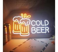 Segnale al neon LED di birra fredda per arredamento murale USB Lumina regolabile Salone Bar Pub Club Riunioni Art Décor murale