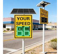 Segnale alimentato solare dell'esposizione della velocità del radar del LED per la sicurezza stradale e il monitoraggio del traffico con telecomando