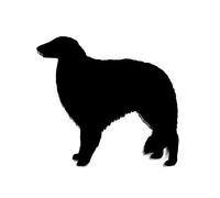 Segnale Da Parete A Forma Di Cane Borzoi Arte Da Parete Targa In Nero