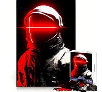 Segnale dal nulla - Puzzle da 1000 pezzi con astronauta e visiera rossa per adulti, stimola la memoria, divertimento in famiglia, assemblaggio del modello, desiderio di Babbo Natale 50x75cm