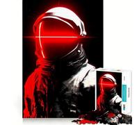 Segnale dal nulla - Puzzle da 1000 pezzi con astronauta e visiera rossa per adulti, stimola la memoria, divertimento in famiglia, assemblaggio del modello, desiderio di Babbo Natale 50x75cm