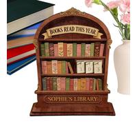 Segnale decorativo 3D per contatore di libri, conteggio delle letture interattive, tracciatore di impostazione degli obiettivi, decorazione per amanti dei libri e bambini, banconi da scrivania, scuola