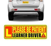 Segnale del Driver di apprendista - Avviso di calamita di Sicurezza Riflettente | Adesivo driiver Rookie Riutilizzabile | Decalcomania del paraurti Rimovibile | Ricorda ad Altri per Favore, pazien