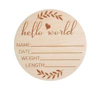 Segnale Di Annuncio Del Bambino - Segnale Di Nascita Del Bambino Di Legno Da 5,9 Pollici | Ciao Mondo Neonato Firma | Decorazione Del Registro Di Benvenuto Per Il Bambino | Segnale Del Bambino Per