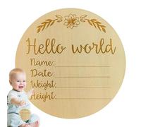 Segnale di annuncio di nascita | Cartello in legno per l'annuncio della nascita del bambino - souvenir per genitori che cattura il momento del bambino novità ricordo per asilo e sala studio