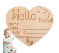 Segnale di annuncio di nascita in legno - cartello in legno per annuncio di nascita bambino cartello per l'ospedale, cartello annuncio nome bambino