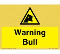 Segnale di avvertimento bull - 100 x 75 mm - A7L
