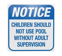 Segnale di avvertimento con scritta "Children Should Not Use Pool Without Adult Supervision", per la sicurezza della piscina, per casa, lavoro, esterni, interni, garage, parete, sicurezza, sicurezza