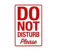 Segnale di avvertimento con scritta in inglese "Do Not Disturb Please Warning Sign, Door Security Security Signs for Business Home Outdoor Indoor Road Yard Garage Street Wall Safety Caution Custom