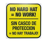Segnale di avvertimento con scritta "No Hard Hat No Work Warning, Construction Security Metal Signs for Home Business Outdoor Indoor Road Yard Garage Street Wall Safety Caution Custom Decor 30,5 x