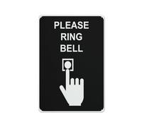 Segnale di avvertimento con scritta "Please Ring Bell", 30,5 x 20,3 cm