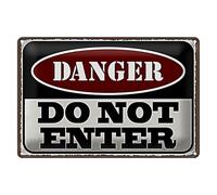 Segnale di avvertimento "Danger | Do Not Enter" in stile retrò | Avviso di sicurezza per casa e posto di lavoro | 30 x 20 cm