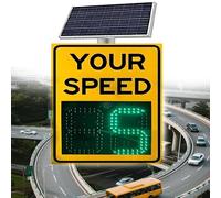 Segnale Di Avvertimento Di Velocità Radar Solare 20"x27"/24"x35", Display A 2/3 Cifre, Feedback Di Velocità A LED, Telecomando Wireless, Applicabile Ad Autostrade(2digitdisplayc,20"x27")