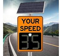 Segnale di avvertimento di velocità solare con display digitale a LED per feedback di velocità e rilevamento di tre corsie, ideale per strade e autostrade, 600 x 900 mm