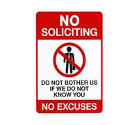 Segnale di avvertimento "Do Not Bother Us If We Do Not Know You No Excuss", segnale di divieto di sicurezza, cartelli in metallo per affari, casa, esterni, interni, garage, strada, parete, sicurezza