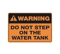 Segnale di avvertimento "Do Not Step On The Water Tank Signage" 30,5 x 20,3 cm riflettente alluminio metallo segnaletica di avvertimento con simbolo per uso interno ed esterno