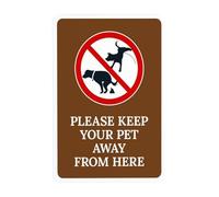 Segnale di avvertimento grafico con scritta "Please Keep Your Pet Away From Here with Wildlife Security Metal Signs for Outdoor Indoor Road Garage Home Business Street Wall Safety Caution Custom Decor