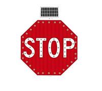 Segnale di avvertimento lampeggiante a LED solare Segnale stradale in alluminio riflettente per la sicurezza stradale nei parchi nei cantieri edili(24in)