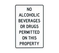 Segnale di avvertimento "No Drugs or Alcohol", segnale di divieto di sicurezza in metallo per affari, casa, esterni, interni, strada, cortile, garage, parete stradale, sicurezza, sicurezza