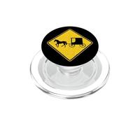 Segnale di avvertimento per il traffico di cavalli e passeggini Amish PopSockets PopGrip per MagSafe