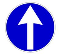 Segnale di direzione obbligatoria cartello stradale direzionabile con 8 attac...