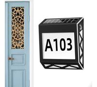 Segnale di direzione solare illuminato - numerica da parete per esterni, display a LED a risparmio energetico | Durablies Home Yard Driveway Garden Sign per visibilità notturna e decorazione