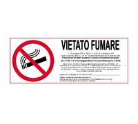 Segnale di divieto "Vietato fumare" 31 x 14 cm