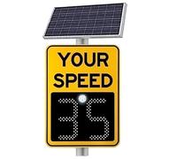 Segnale Di Feedback Della Velocità Radar Solare Da 23,6 × 35,4 Pollici - Display A LED Giallo "La Tua Velocità" For Calmare Il Traffico Stradale E Stradale Di Quartiere