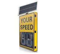 Segnale di feedback della velocità radar, visualizzazione della velocità della scheda di avvertimento del traffico, con blocco per apertura e chiusura, limite di velocità personalizzato Solarenergy