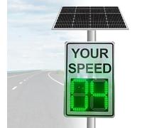 Segnale di feedback della velocità solare con rilevamento di 3 corsie, lettura digitale della velocità a LED, monitoraggio della velocità per tutte le condizioni atmosferiche A 600mmX900mm