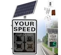 Segnale di feedback radar alimentato a energia solare per avvertimento stradale, display a LED, segnale limite di velocità per autostrade e strade con velocità limitata