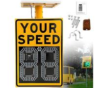 Segnale di feedback radar alimentato a energia solare per avvertimento stradale, display a LED, segnale limite di velocità per autostrade e strade con velocità limitata