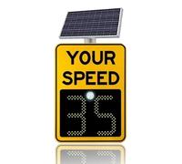 Segnale di Feedback Radar Alimentato ad energia Solare, Il Tuo Segnale di visualizzazione della velocità Radar a LED, Limite di velocità Regolabile Tramite Telecomando(20"x27")