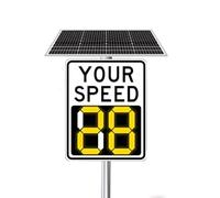 Segnale Di Feedback Radar "La Tua Velocità" Ad Energia Solare Display Del Limite Di Velocità A LED Regolabile A Distanza For Zona Scolastica E Sicurezza Stradale