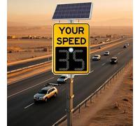 Segnale di indicatore di velocità radar - Segnale di feedback LED per strade, autostrade, incroci, ferrovie e scuole, 70 x 50 cm