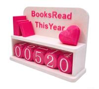 Segnale di lettura annuale, con stampa 3D di libri che leggono quest'anno, decorazione per libreria, display per obiettivi di lettura per monitorare le sfide, decorazione per casa e ufficio per