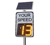 Segnale di limite di velocità a LED radar digitale solare 2, rilevatore di velocità del veicolo, segnale di avvertimento della velocità(50 * 70cm)