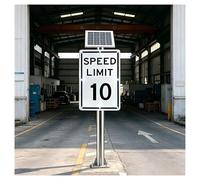 Segnale di limite di velocità lampeggiante a LED solare 18x24, segnaletica di sicurezza stradale in alluminio riflettente antiruggine e resistente alle intemperie di grado ingegneristico(SpeedLimit80)