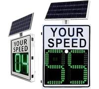 Segnale Di Limite Di Velocità Radar A Energia Solare Con Accessori, Pannello Di Avviso Di Velocità Con Feedback Sul Traffico, Segnale Di Feedback Radar A Led, Segnali Di Velocità Radar Bianchi