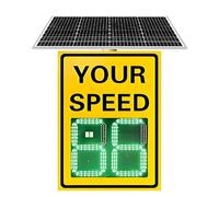 Segnale di limite di velocità radar alimentato a energia solare, display a LED per autostrade e strade limitate, segnale di feedback radar, 50 x 70 cm