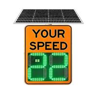 Segnale di limite di velocità radar alimentato a energia solare, display a LED per autostrade e strade limitate, segnale di feedback radar, 50 x 70 cm