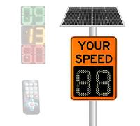 Segnale di limite di velocità radar alimentato solare con feedback LED per la sicurezza stradale