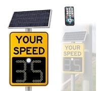 Segnale di limite di velocità radar alimentato solare con feedback LED per la sicurezza stradale