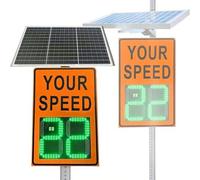 Segnale di limite di velocità radar, pannello di feedback del traffico a energia solare, 50,8 x 71,1 cm, segnale di avvertimento stradale per la tua velocità