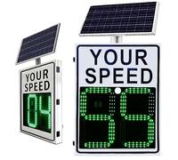 Segnale di limite di velocità radar solare digitale con display in alluminio e impermeabile IP65 per la sicurezza del traffico su autostrade e strade a velocità limitata
