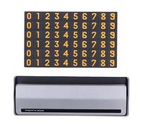 Segnale di parcheggio temporaneo per auto, targa compatta e stabile con design a fessura aperta, materiale PC ABS ecologico per una facile installazione e una visibilità chiara (Argento)