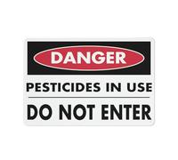 Segnale di pericolo Pesticidi in uso Do Not Enter 30,5 x 20,3 cm riflettente alluminio metallo segnaletica di avvertimento con simbolo per uso interno ed esterno