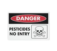 Segnale di pericolo pesticidi vietato ingresso cartello di sicurezza, cartelli esterni, 30,5 x 20,3 cm, cartello per casa, affari, segnale di allarme vialetto