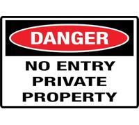 Segnale di pericolo senza ingresso proprietà privata per porta d'ingresso, 15,2 x 20,3 cm, cartelli per casa, affari, casa, cartelli in alluminio per cancelli e finestre, non sbiadisce